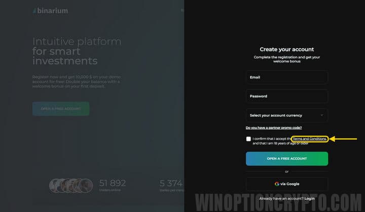 familiarization with the user agreement