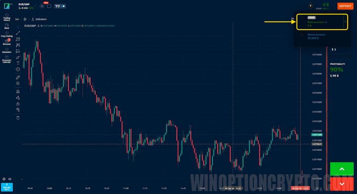 switching between account types