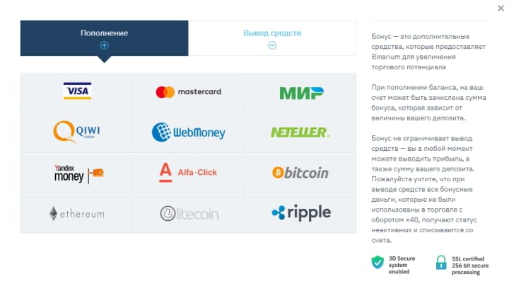 Métodos de reposición de la cuenta