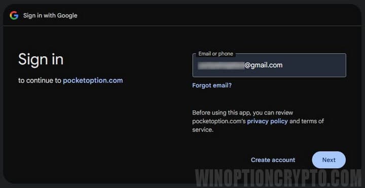 abrir una cuenta a través de Google+