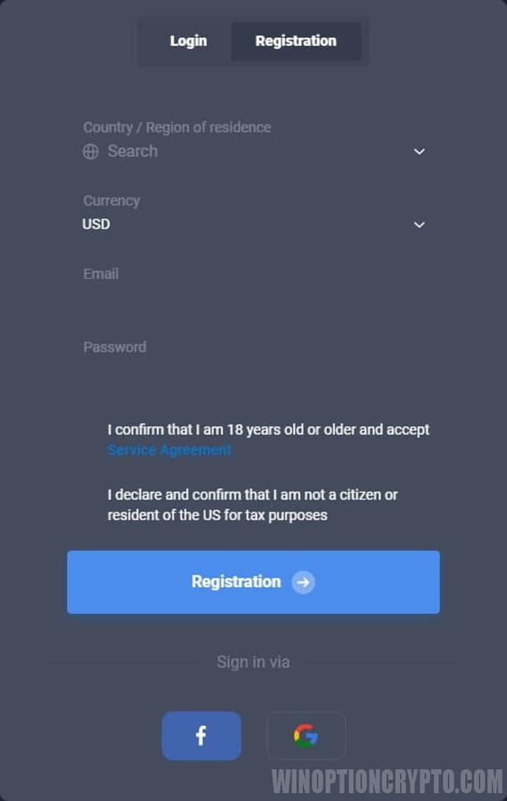 ingresar datos al registrar Quotex