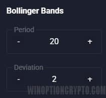 Bollinger Bands settings in quotex