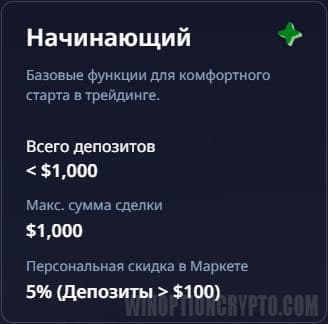 уровень профиля начинающий