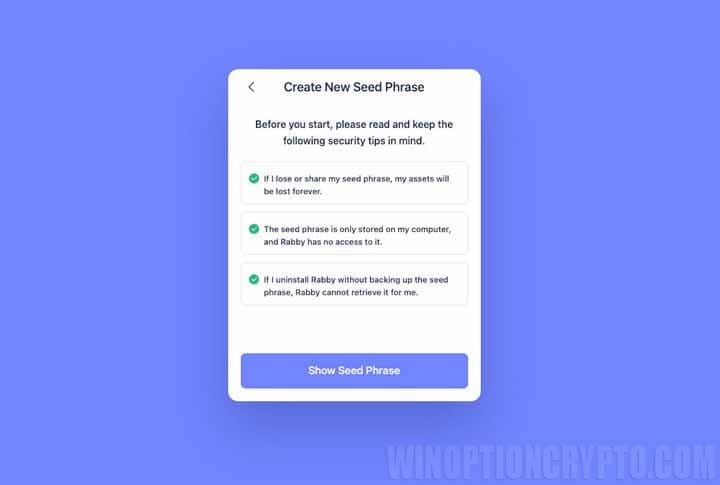 вход с парольной фразой Rabby Wallet