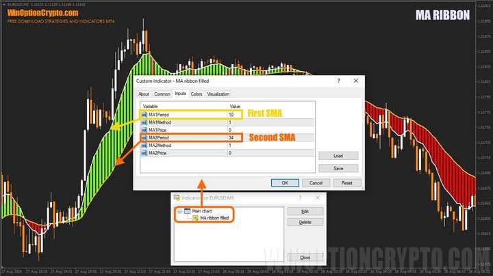 настройки ma ribbon