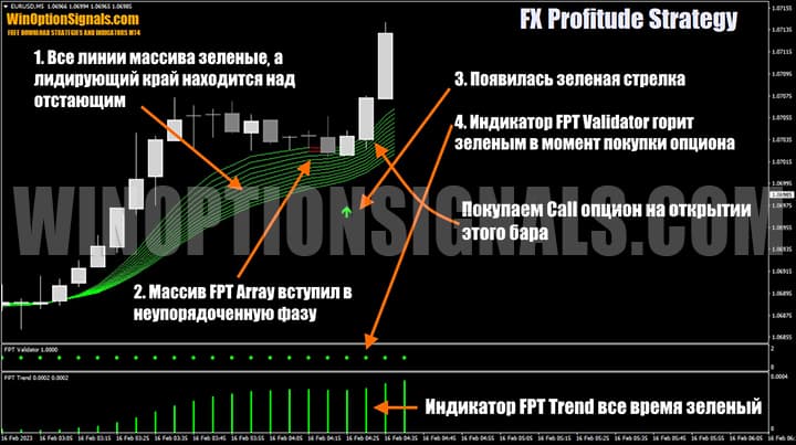 Пример покупки опциона Call в FX Profitude